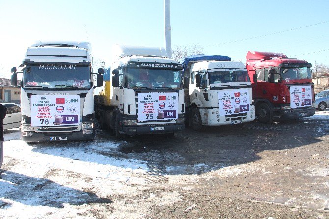 Elazığ’dan Halep’e 4 Tır Yardım