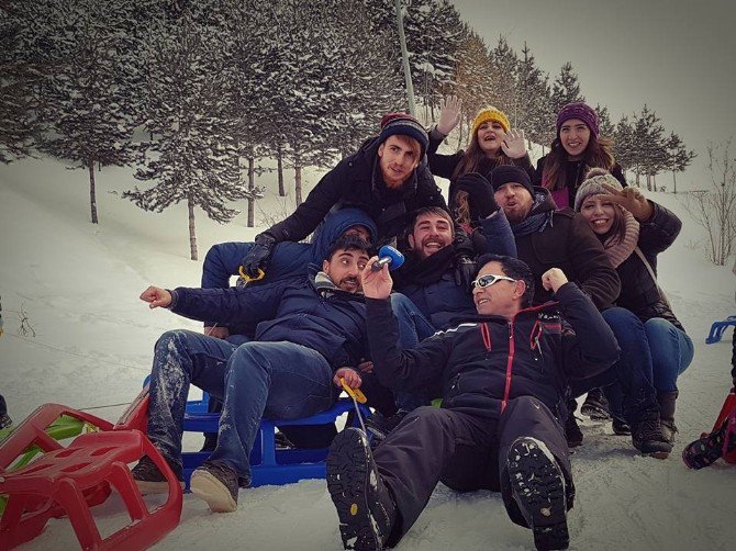 Palandöken’de Kızak Keyfi