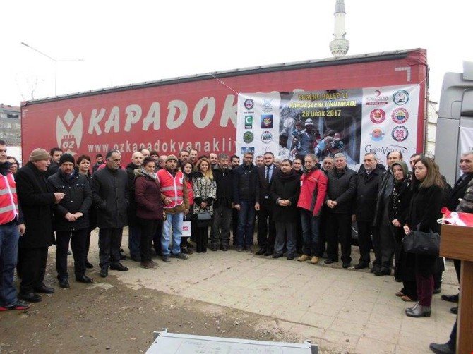 Ergene’den Halep’e Yardım Tır’ı Yola Çıktı
