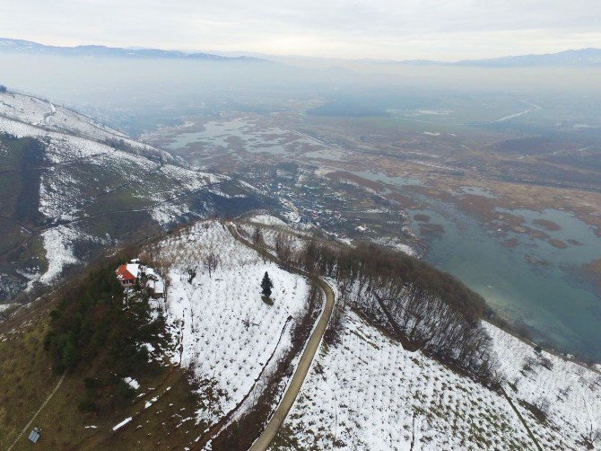 Efteni Gölü’nün Eşsiz Güzelliği Havadan Görüntülendi