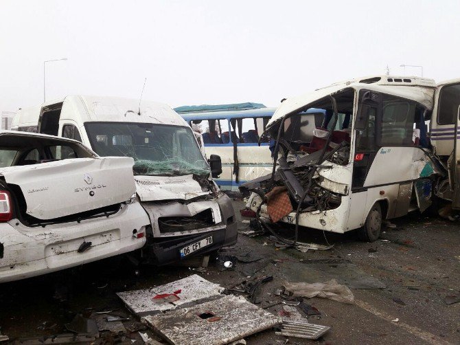 Konya’da Zincirleme Trafik Kazaları