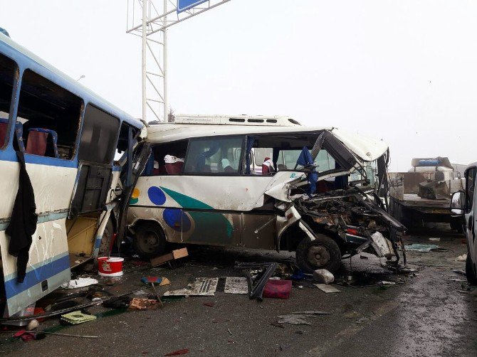 Konya’da Zincirleme Trafik Kazaları