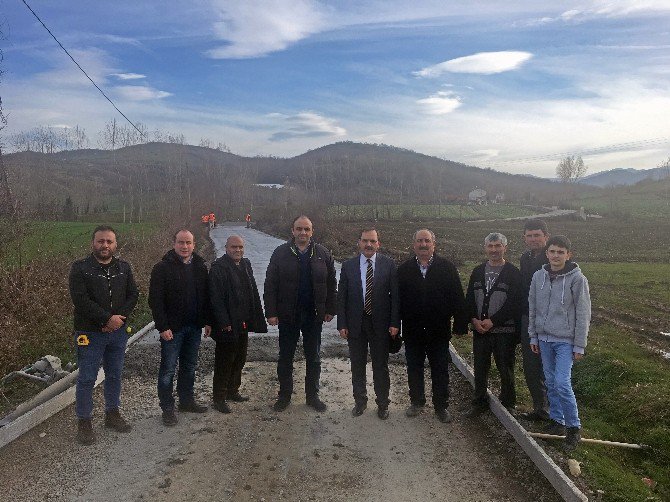 Bafra’da Beton Yol Çalışmaları Yeniden Başladı