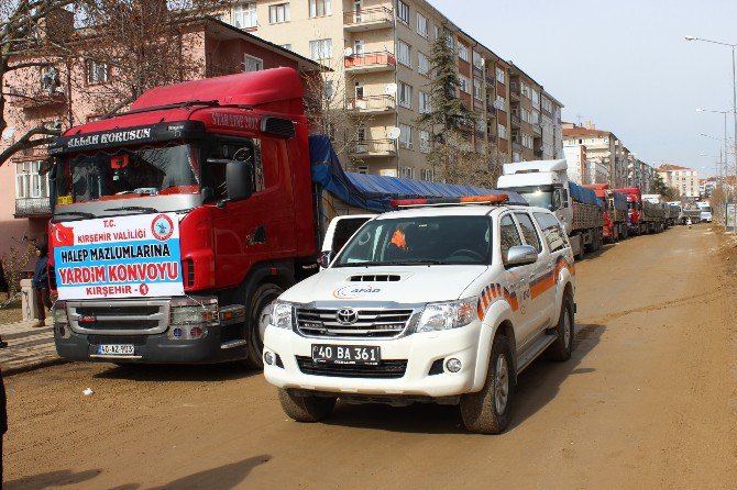 Kırşehir’den Halep’e Dokuz Tır Yardım Yola Çıktı