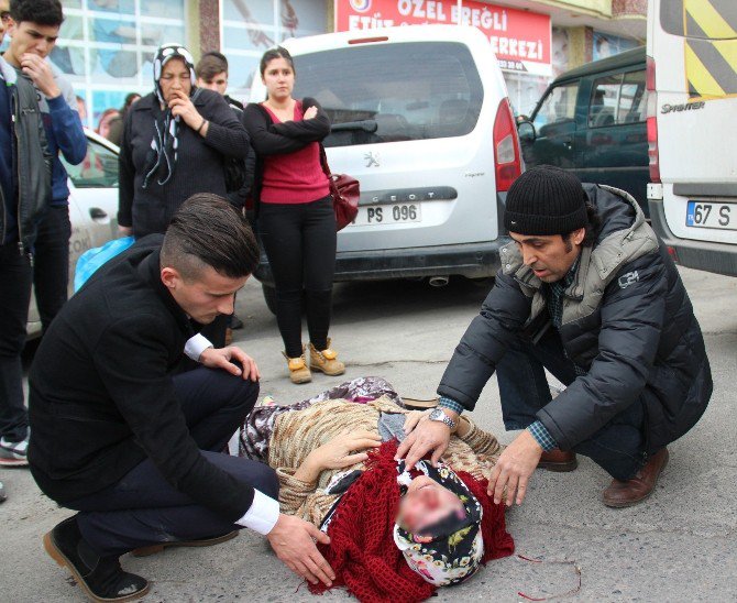 Öğrenci Servisi Yaşlı Kadına Çarptı