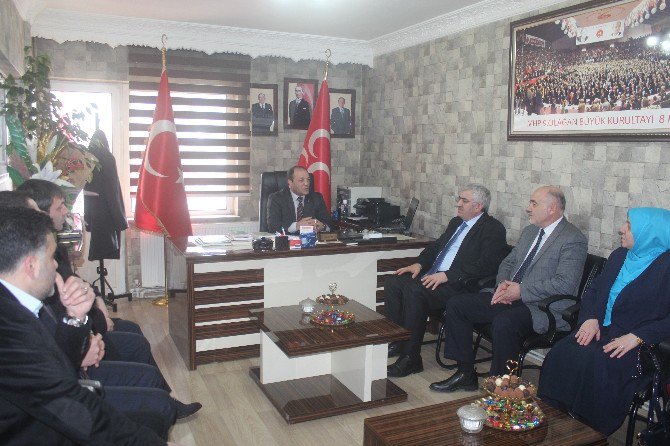 Ak Parti İl Başkanı Öz, Mhp Erzurum İl Başkanı Karataş’ı Ziyaret Etti