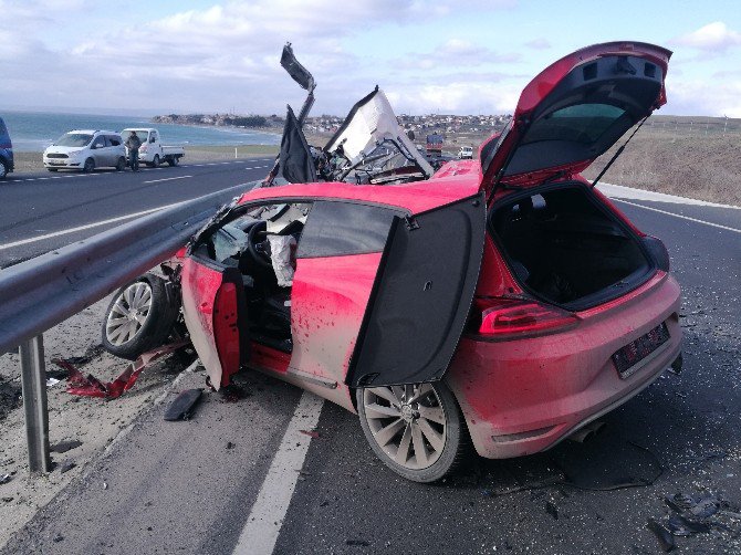 Tekirdağ-istanbul Yolunda Kaza: 1’i Ağır 2 Yaralı