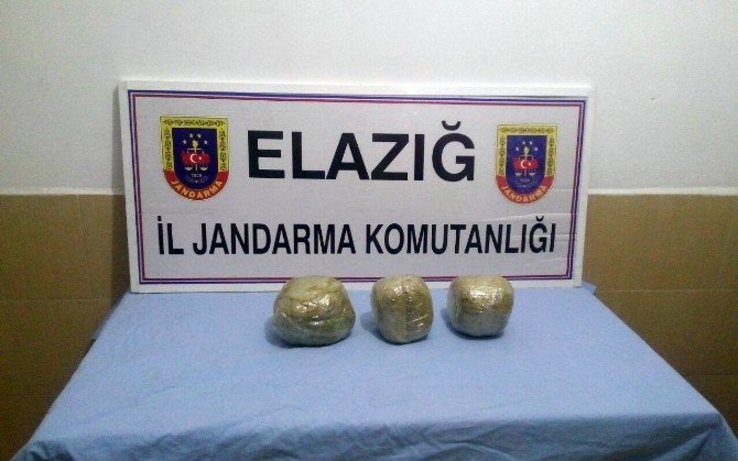 Elazığ’da Jandarmanın Uygulamasında Uyuşturucu Madde Ele Geçirildi