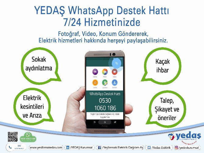 Yedas Whatsapp Destek Hattı Hizmette