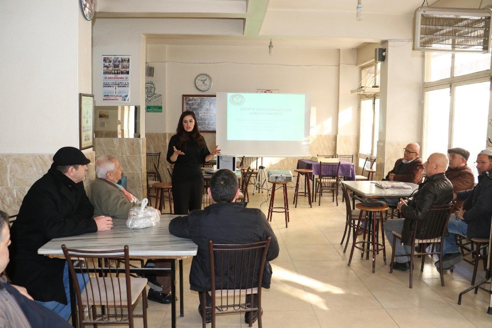 Kıraathanede ‘Kadına Şiddete Hayır’ Eğitimi Verildi