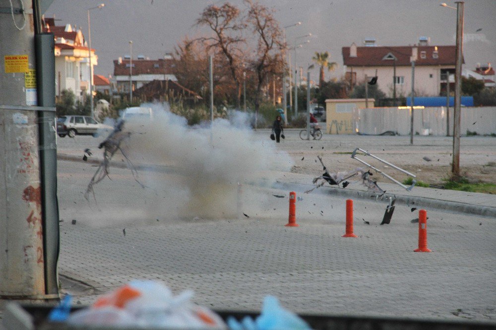 Fethiye’de Şüpheli Paket Fünyeyle Patlatıldı