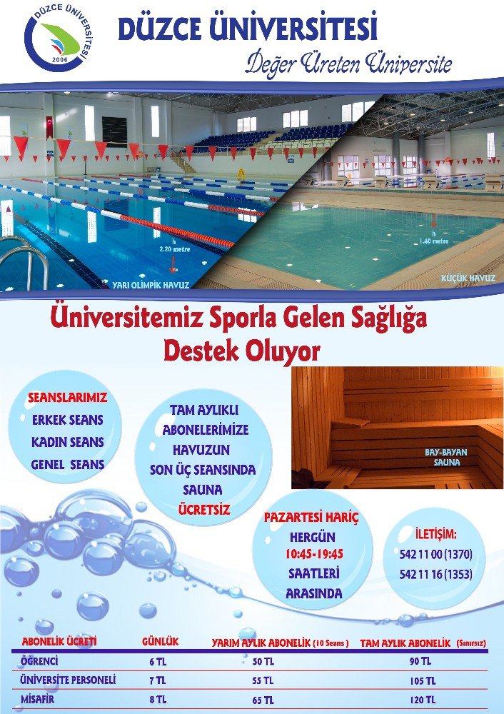 Düzce Üniversitesi Spor Tesislerini Vatandaşların Hizmetine Sunuyor