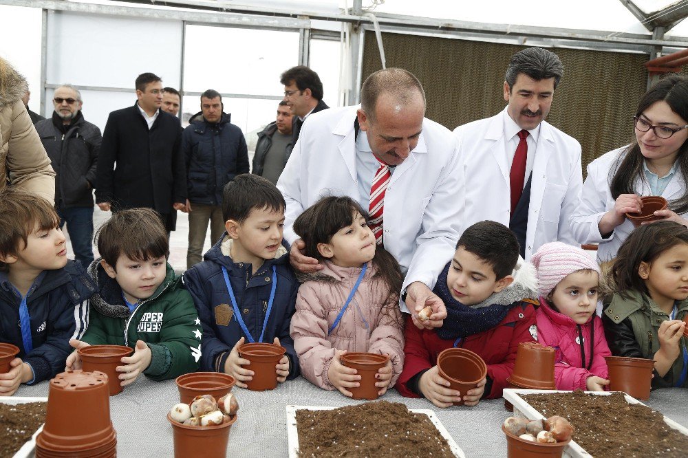 Gölbaşı’da Minik Eller Toprakla Buluştu