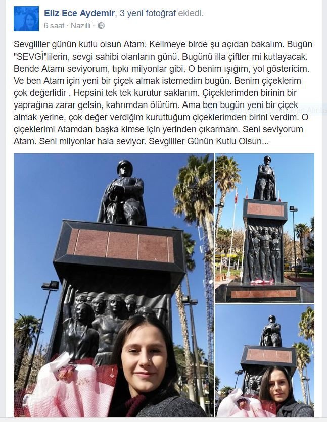 Genç Üniversiteli En Sevdiği Çiçeği Atatürk’e Götürdü