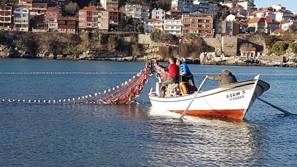 Yunustan’dan Kaçan Kefaller, Amasralı Balıkçıları Sevindirdi