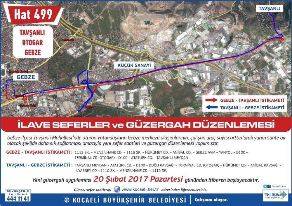 Gebze’de Otobüs Güzergahlarında Düzenleme Yapıldı