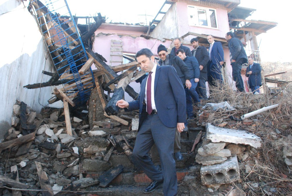 Tokat’ta Evleri Yanan 3 Aileye Yardım Yapılacak