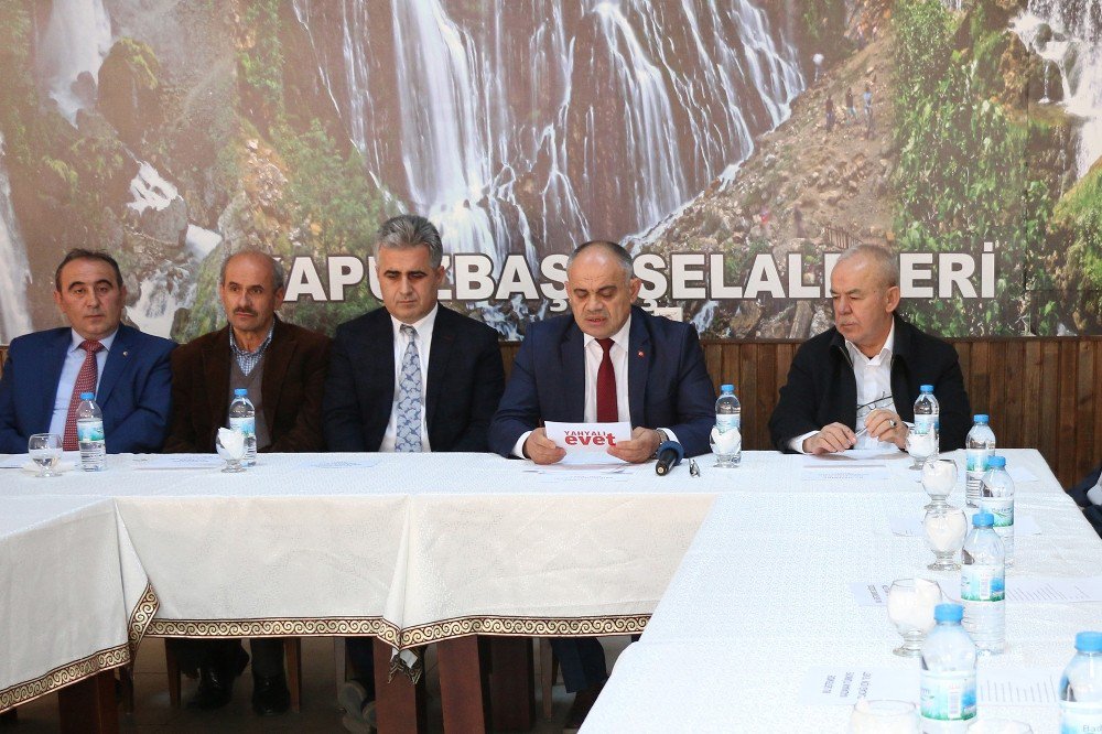 Kayseri’nin Yahyalı İlçesinde Ak Parti, Mhp Ve Stk’lar Referandum’da ’Evet’ Oyu Kullanacaklarını Açıkladı