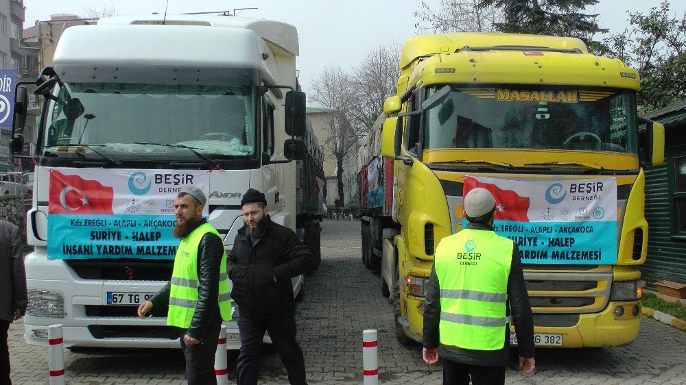 Akçakoca’dan Halep’e Yardım Konvoyu