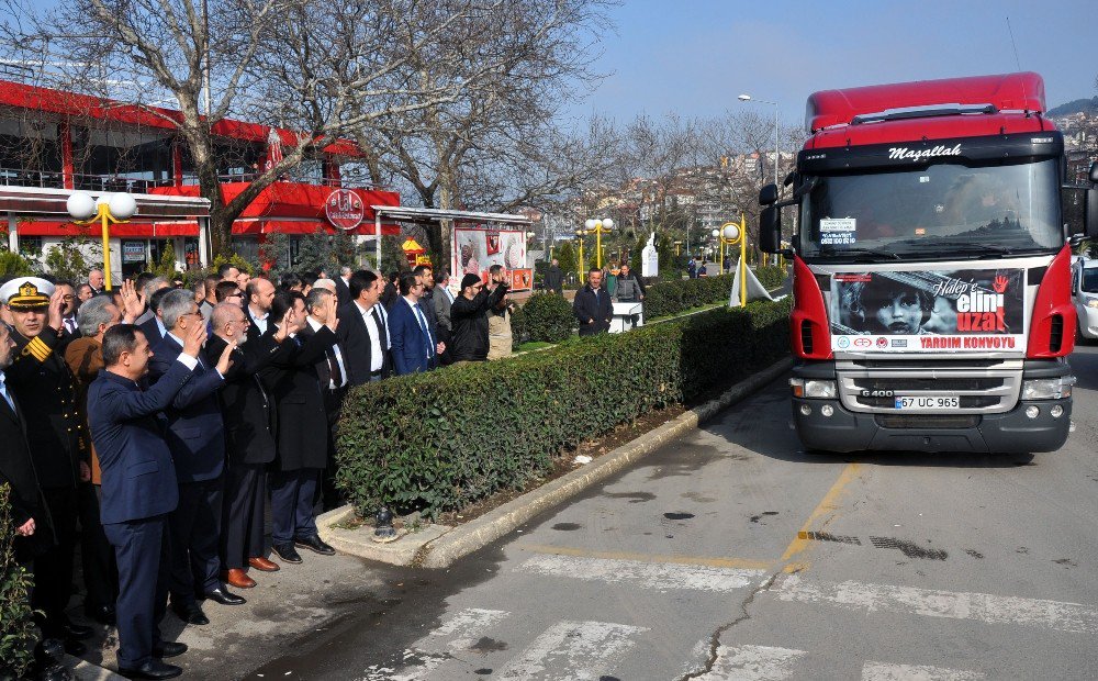 Kdz. Ereğli’den Halep’e 6 Tır Dolusu Yardım