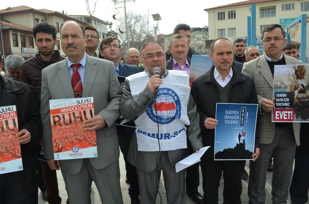 Memur-sen Referandum İçin Meydana İndi