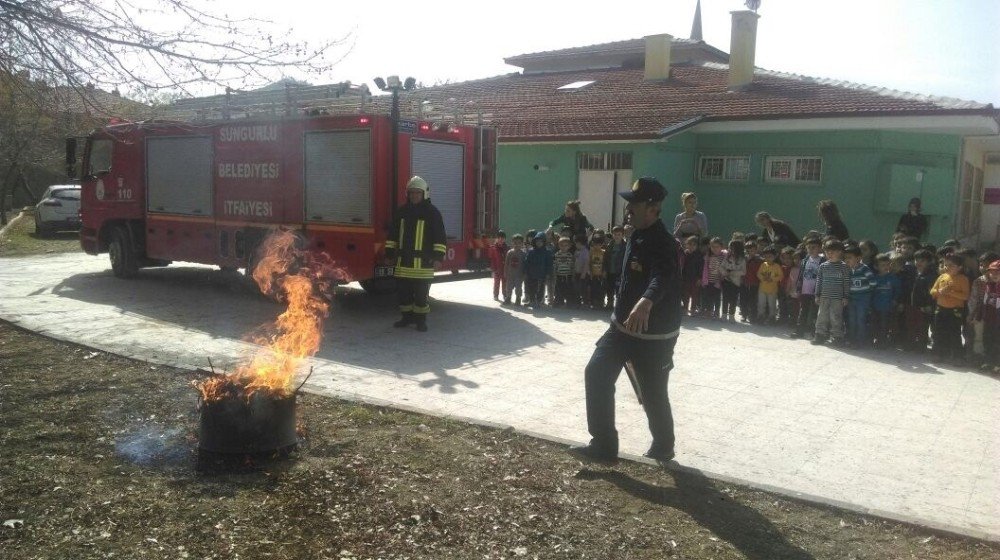 Anaokulu Öğrencilerine Yangın Eğitimi