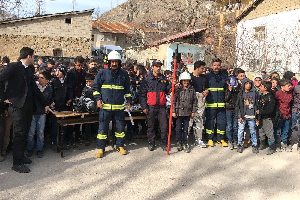 Çatak’ta Yangın Tatbikatı