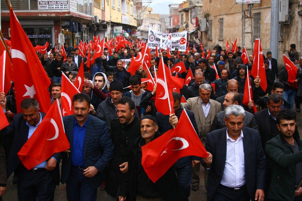 Hani’de ‘Teröre Lanet, Şehide Saygı’ Mitingi