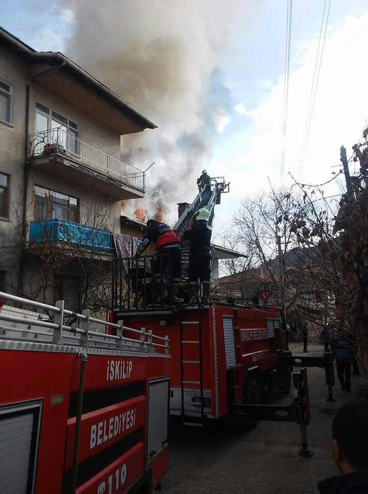 İskilip’de Yangın