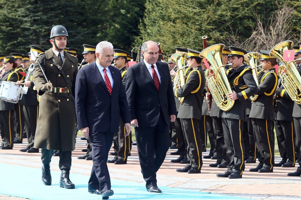 Başbakan Yıldırım, Ürdün Başbakanı Hani El-mulki’yi Resmi Törenle Karşıladı