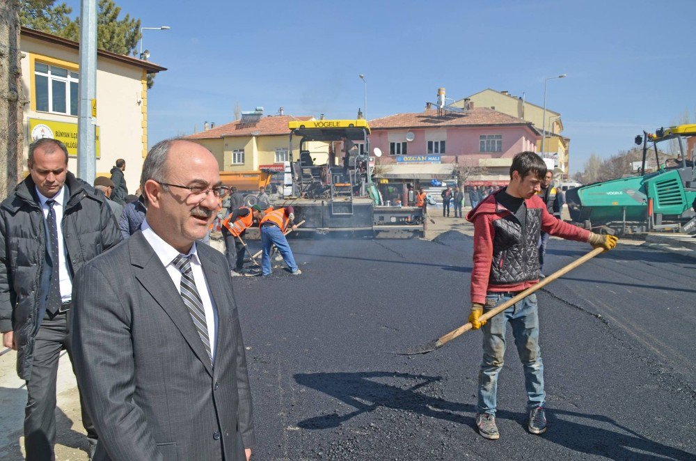 Bünyan’da Sıcak Asfalt Çalışmaları Başladı