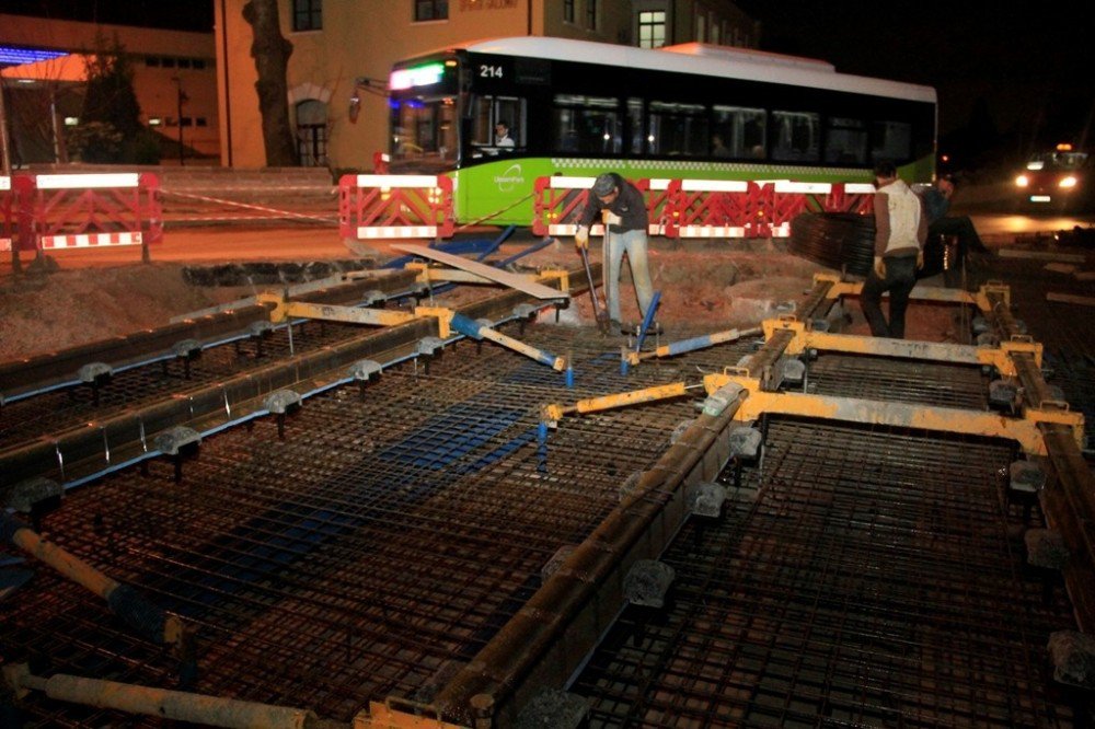 Akçaray Tramvay Projesinde Çalışmalar Devam Ediyor