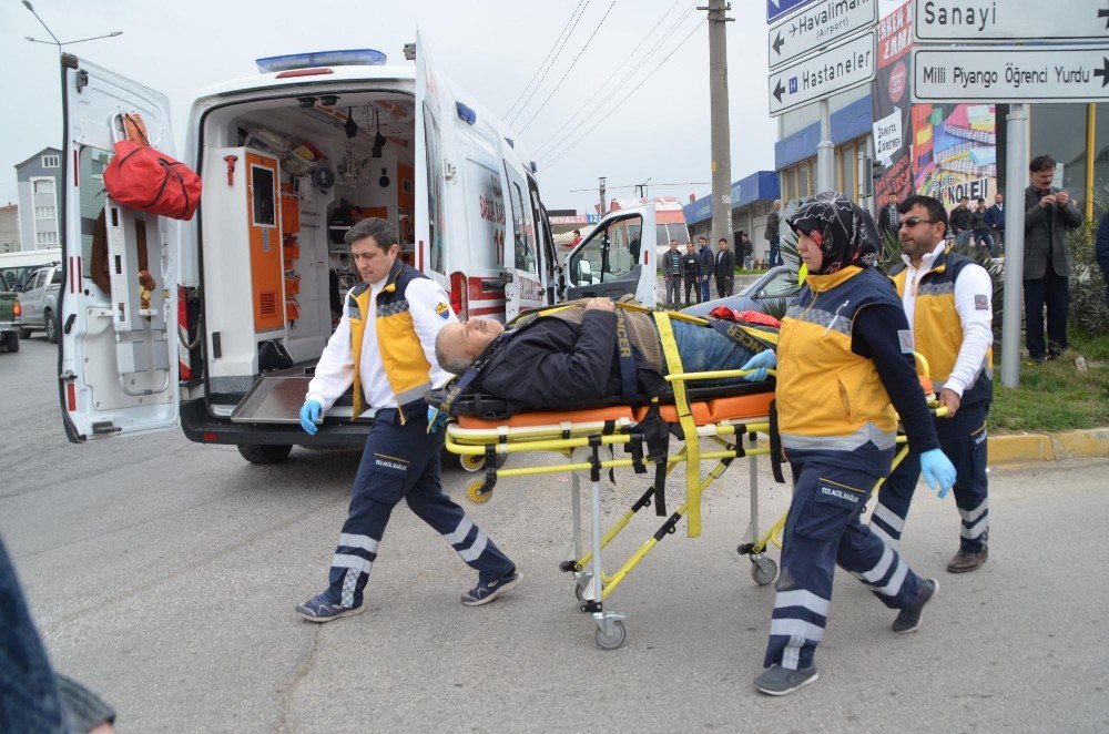 Yeni Aldığı Motosiklet İle Kaza Yapan Sürücü Yaralandı