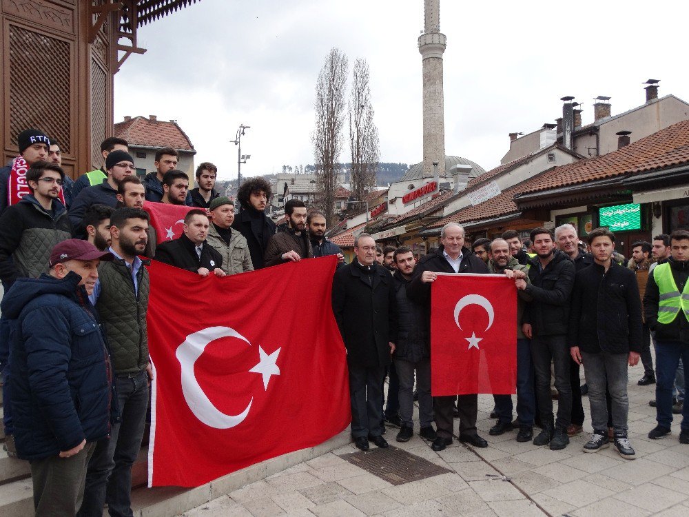 Saraybosna’da Türk Ve Boşnak Gençlerden Hollanda’ya Tepki