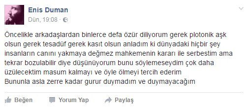 Bıçaklı Saldırgan Pişmanlığını Ve Olay Anını Sosyal Medyadan Anlattı