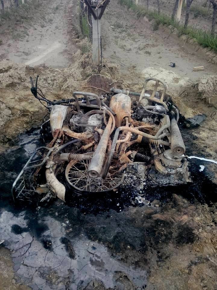 Sarıgöl’de Çalınan İki Motosiklet Yakılmış Halde Bulundu