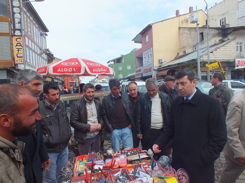 Kaymakam Kırlı, Çarşı Esnafını Ziyaret Etti