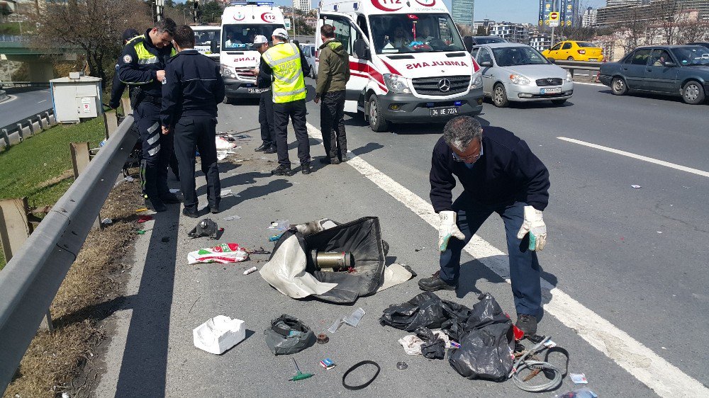 15 Temmuz Şehitler Köprüsü Girişinde Motosiklet Kazası: 1 Yaralı