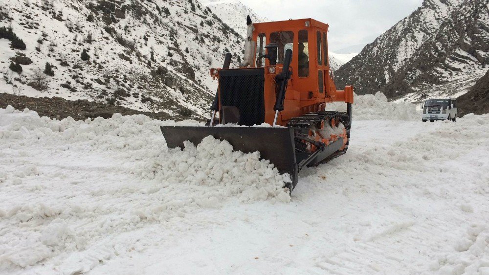 Van-çatak Yoluna Düşen Çığ Temizleniyor