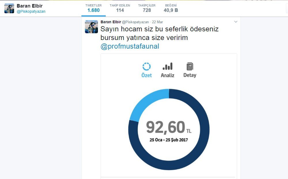 Telefon Faturasını Rektöre Ödetti