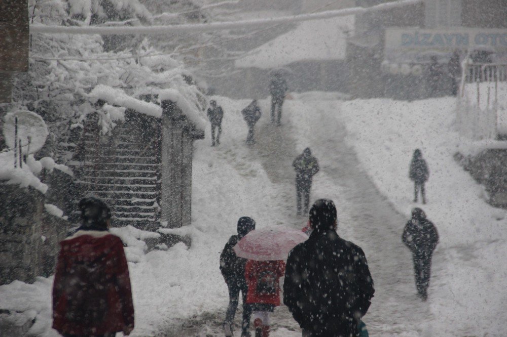 Hakkari’de Kar Yağışı