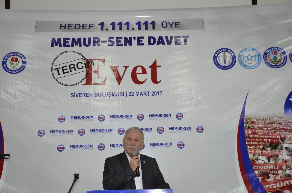 Siverek’te "Memur-sen’e Davet Tercih Evet" .Uluşması