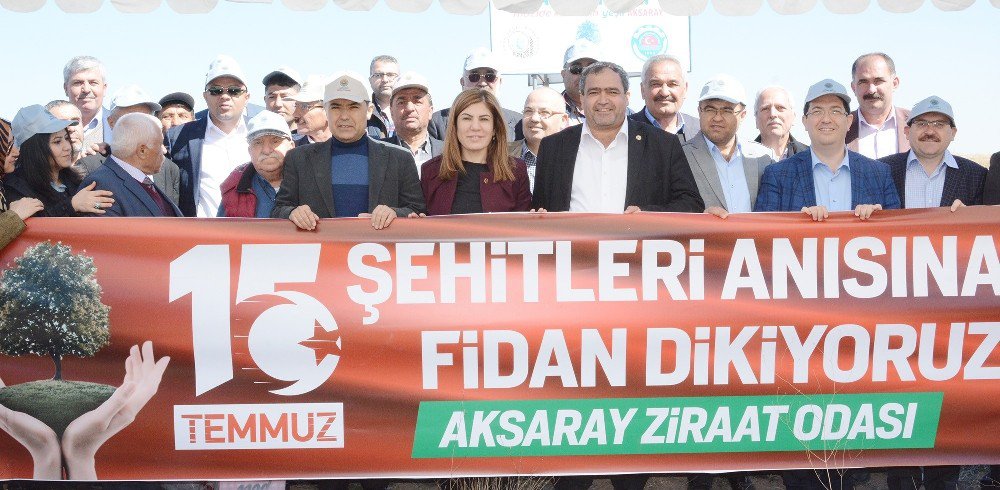 Aksaray’da 15 Temmuz Şehitleri Anısına 249 Fidan Toprakla Buluşturuldu