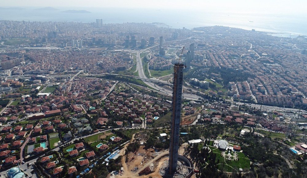 Çamlıca Tv Kulesi’nin Son Hali Havadan Görüntülendi