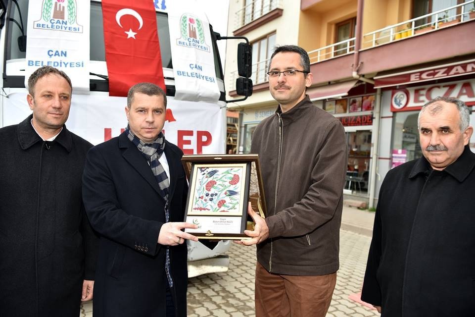 Çan Belediyesinden Halep’e Uzanan Yardım Eli Yola Çıktı