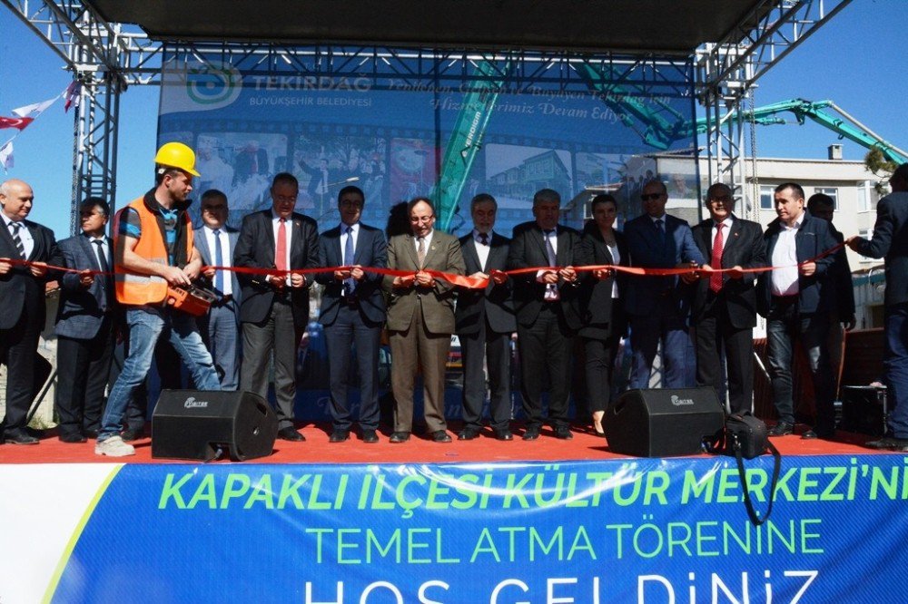 Kapaklı Kültür Merkezinin Temeli Atıldı