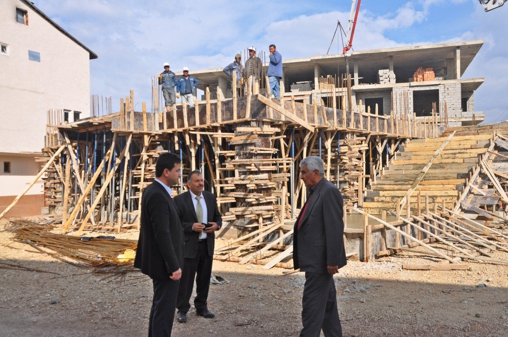 Fatih Mahallesi Cami Ve Taziye Evi İnşaatında İnceleme Yapıldı