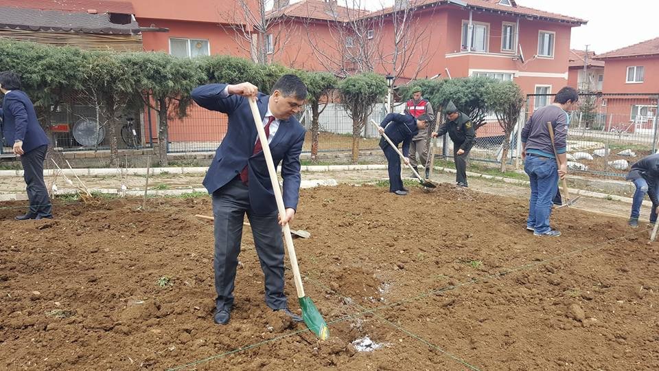 Pazaryeri’nde Yaşlılar Evinin Bahçesine Fidan Dikimi Yapıldı