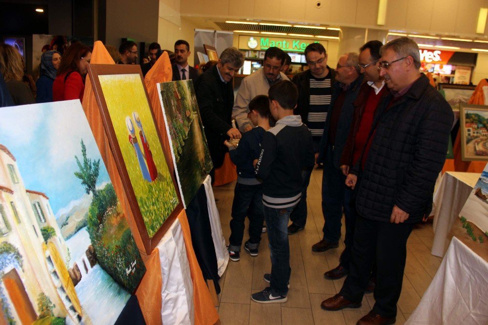 Tekden Ressamlar Kulübü’nün Hazırladığı Resim Sergisi Açıldı