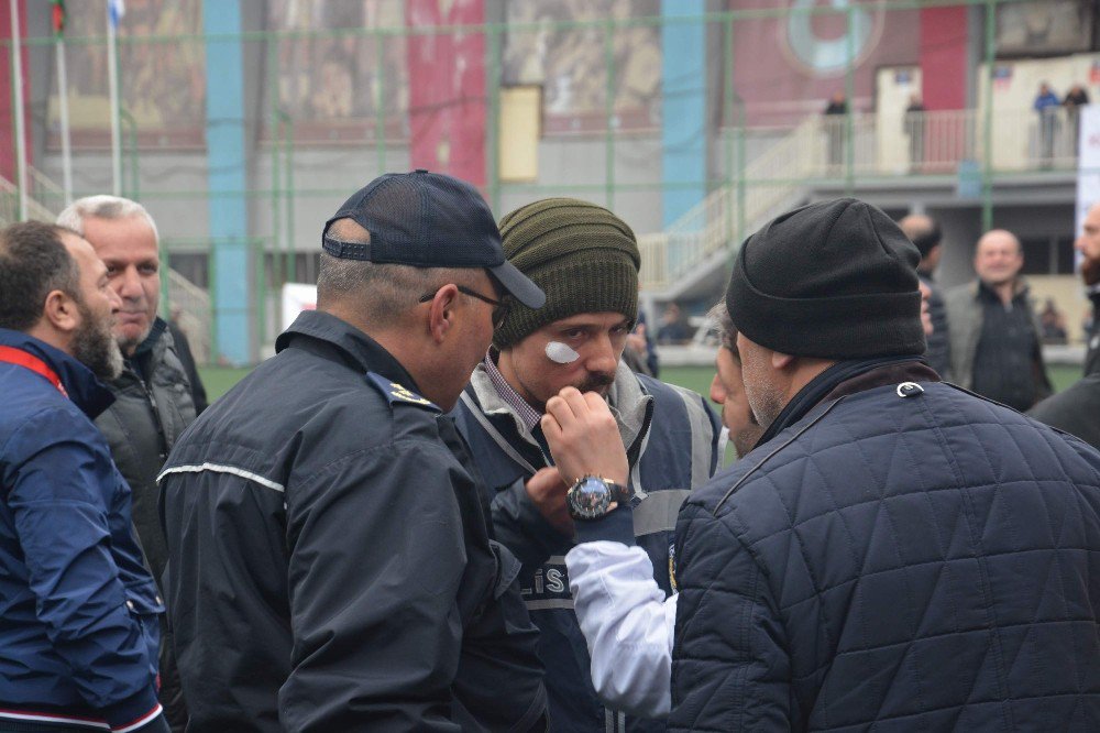 Amatör Maçta Bir Yanda Olay Bir Yanda Kolbastı